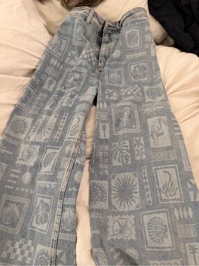 Rip Curl Light Blue Patterned Women’s Jeans